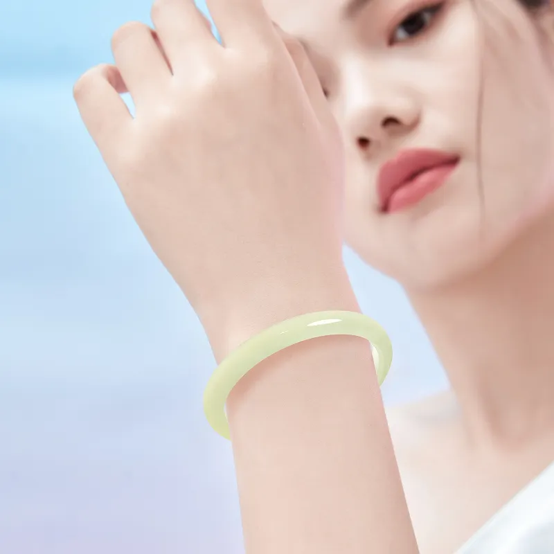 STYLEJING Chalcedony Jade Bangles Women's-30