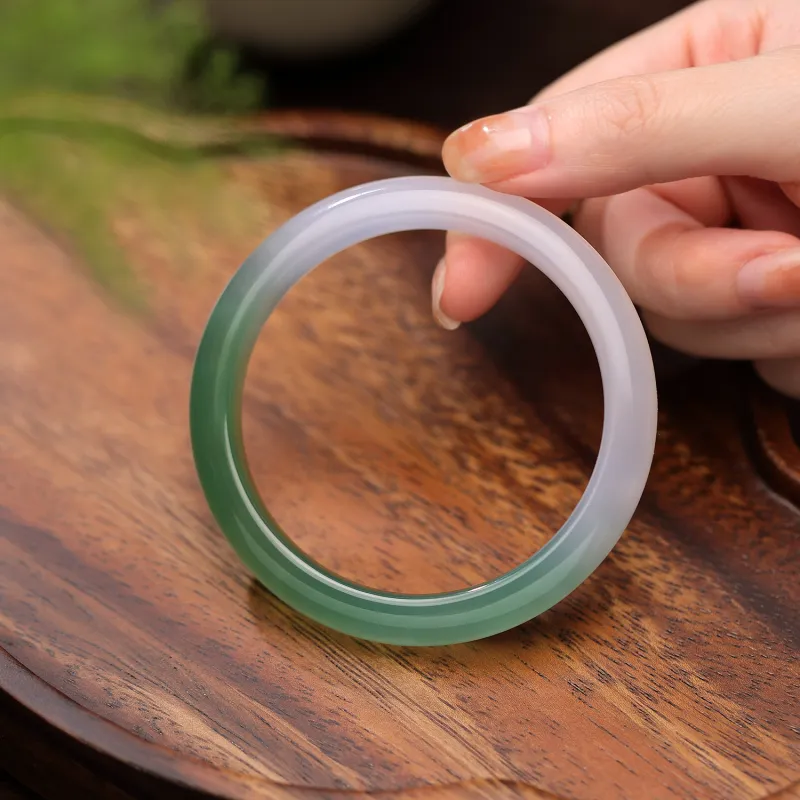 STYLEJING Chalcedony Jade Bangles Women's-19