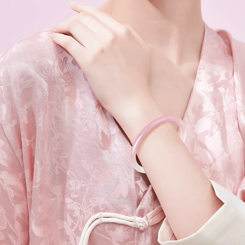 STYLEJING Chalcedony Jade Bangles Women's-27