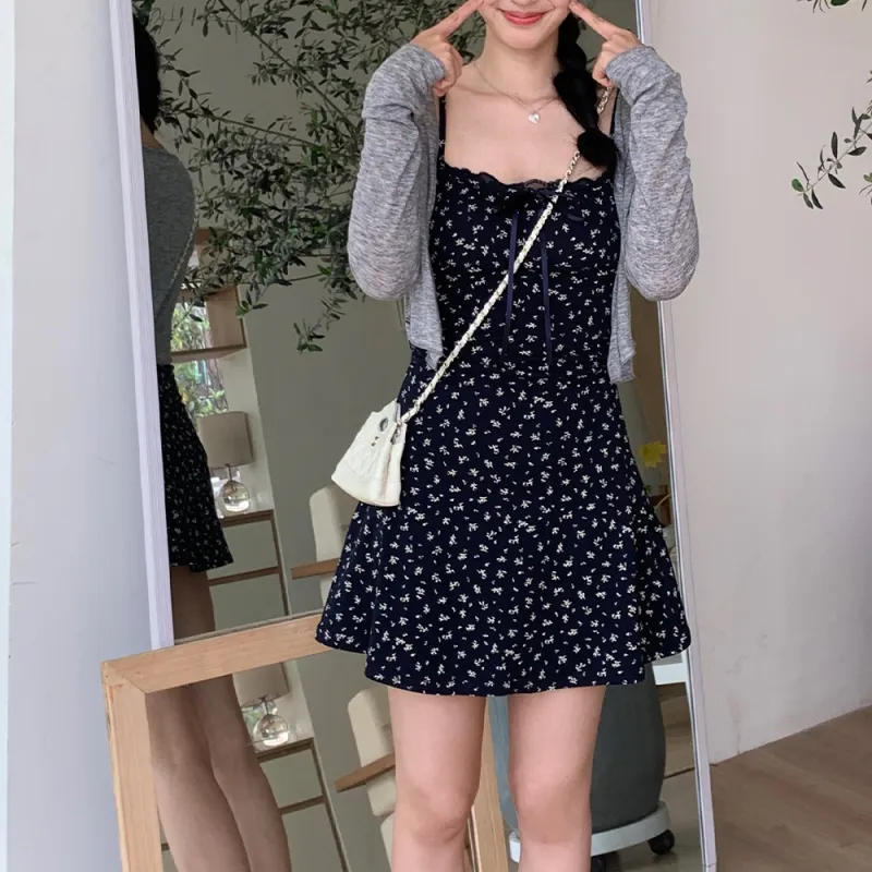 SOIE Skirt Set Women's Navy Blue-3