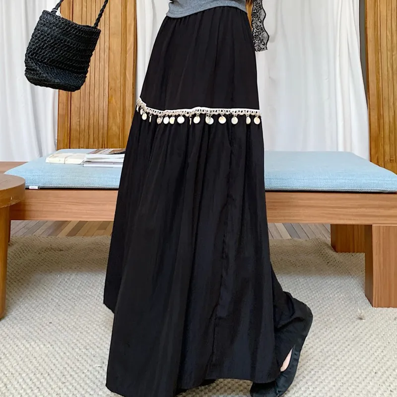 SOIE Casual Long Skirts Women's-13