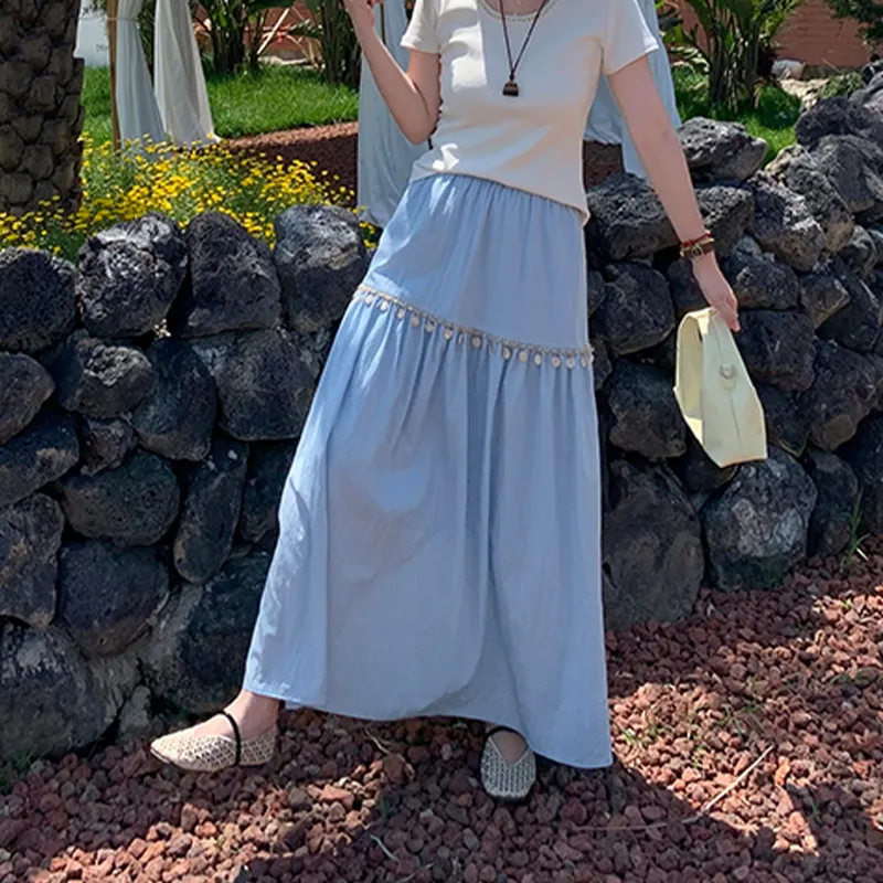 SOIE Casual Long Skirts Women's-9