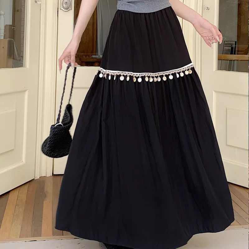 SOIE Casual Long Skirts Women's-14