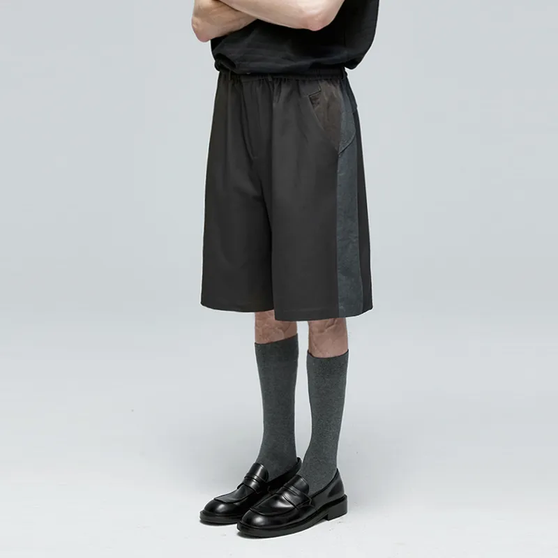 DECESOLO Casual Shorts Unisex Dark Gray-2