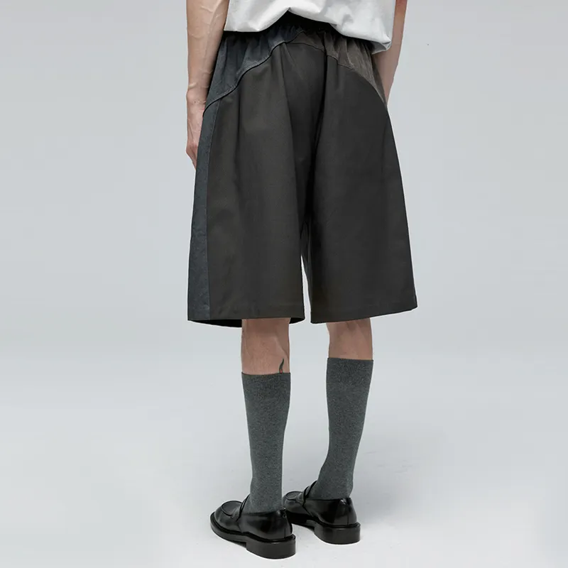 DECESOLO Casual Shorts Unisex Dark Gray-3