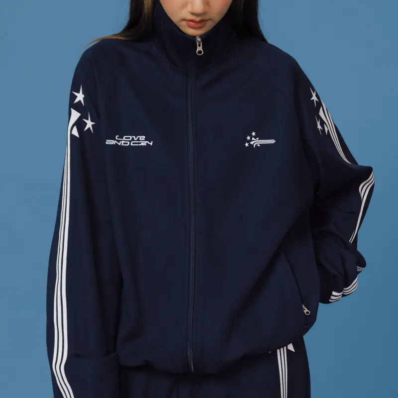 Crying Center Jackets Unisex Navy Blue-18