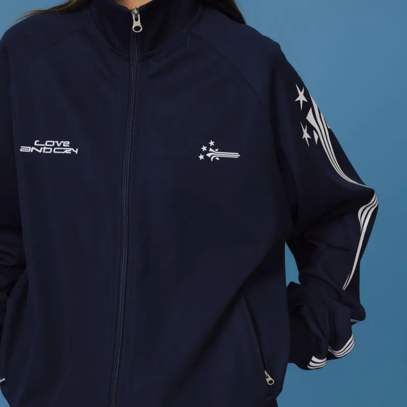 Crying Center Jackets Unisex Navy Blue-17