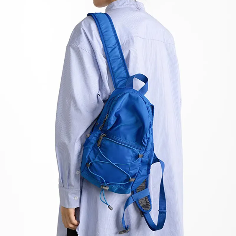 Crying Center Nylon Backpack Trumpets Unisex IKEA Blue/Light Gray Navy Blue/Light Yellow Green-4