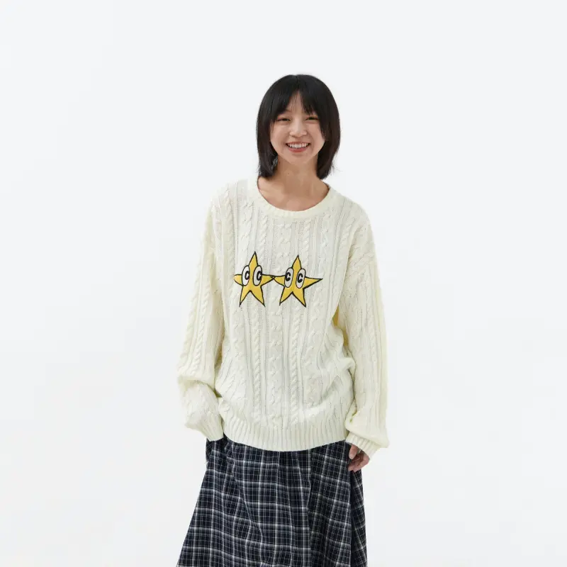 Crying Center Sweaters Unisex White-3