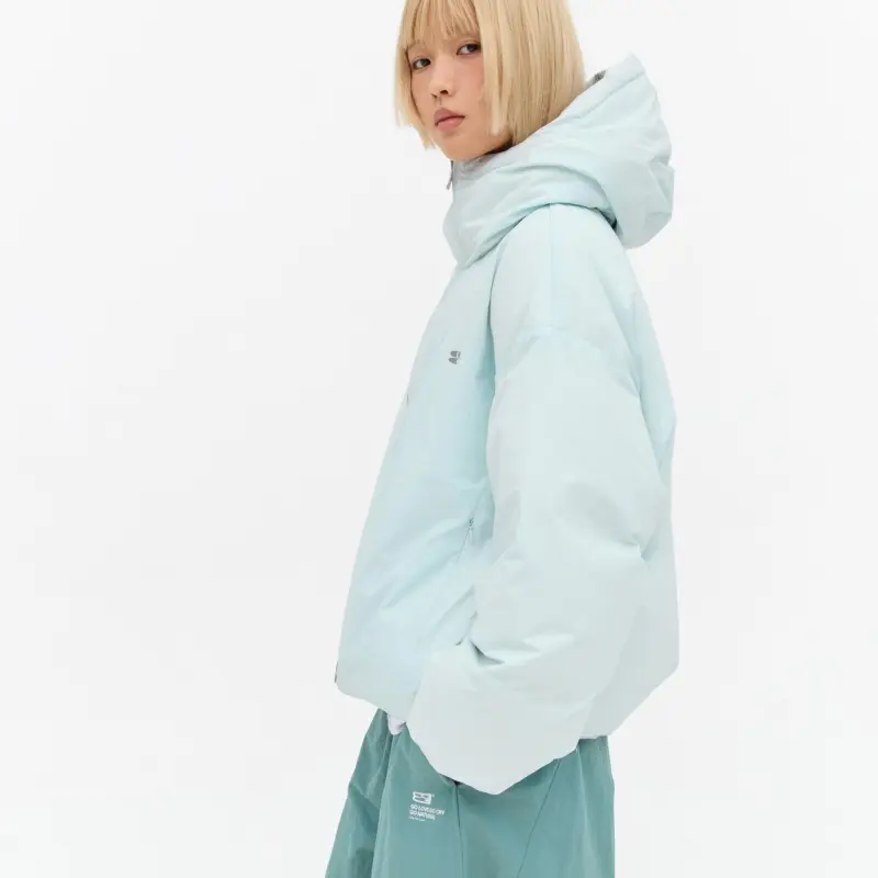 Crying Center Down Jacket Unisex Glacier Blue-7