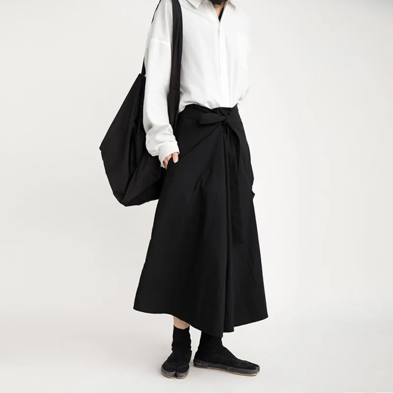 Crying Center Casual Long Skirts Unisex Black-3