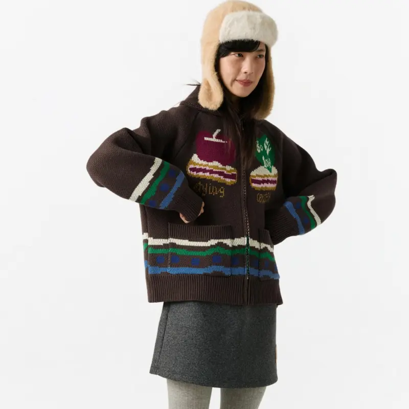 Crying Center Sweaters Unisex Brown-4