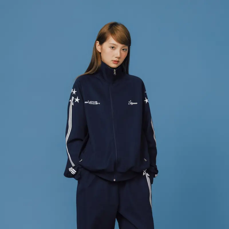 Crying Center Jackets Unisex Navy Blue-5