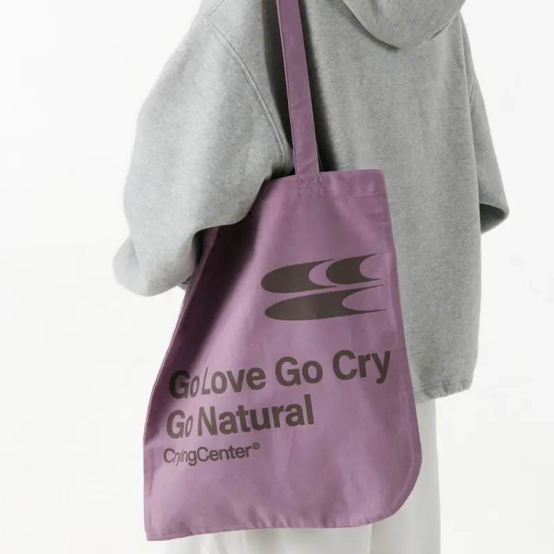 Crying Center Fabric Shoulder Bag Regular Unisex Multicolor-29