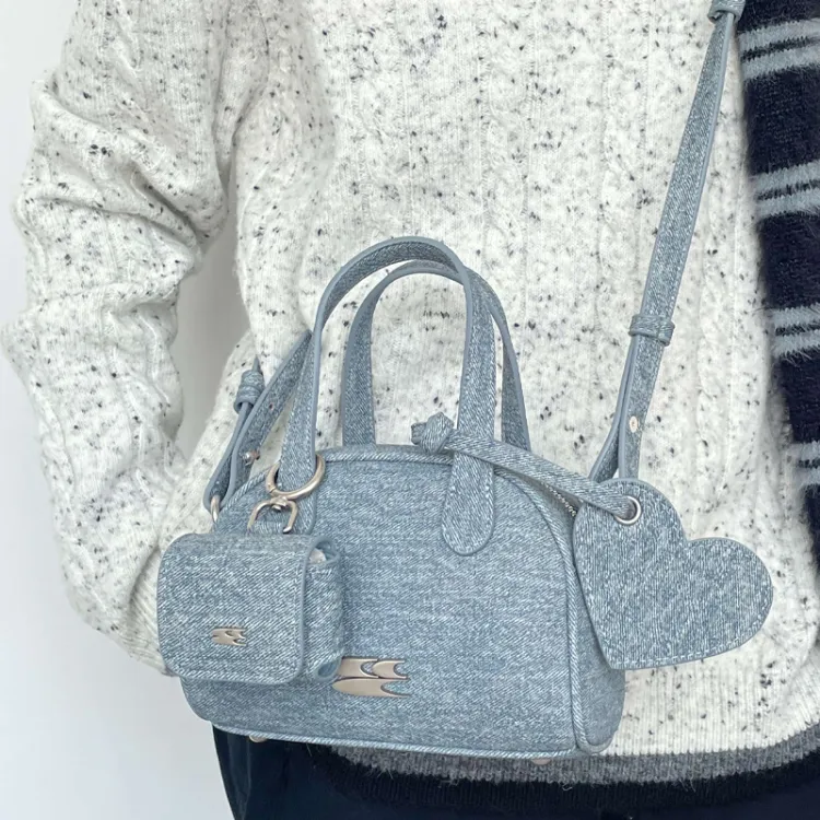 Crying Center PU Earphone Case Crossbody Bag Shoulder Bag