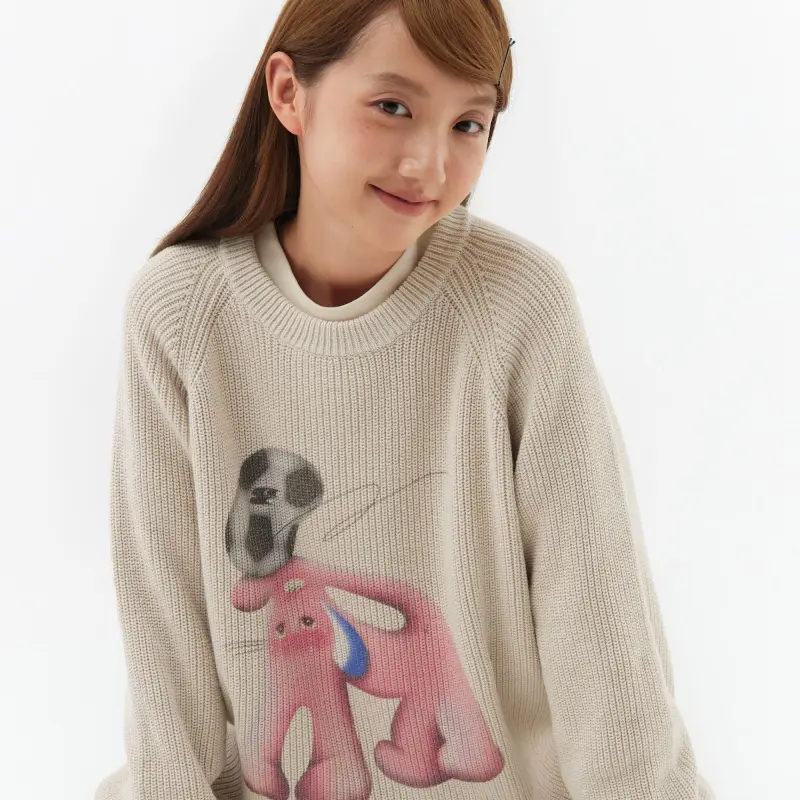 Crying Center Sweaters Unisex Beige Camel-7