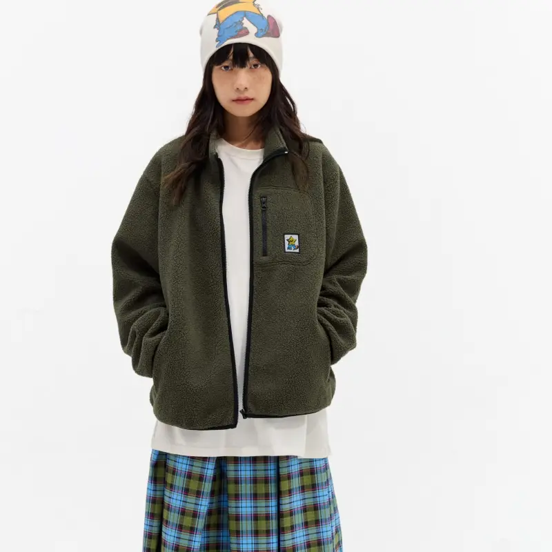 Crying Center Jacket Unisex Green-3