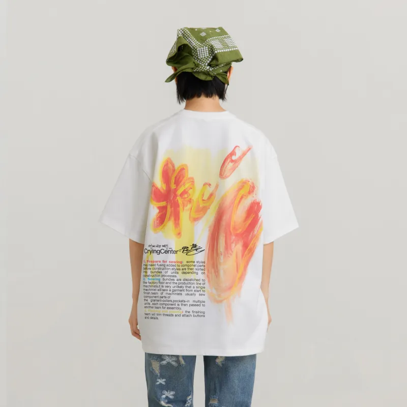 Crying Center T-Shirts Unisex White-2