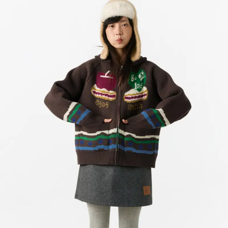 Crying Center Sweaters Unisex Brown-3