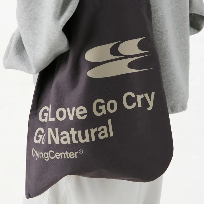 Crying Center Fabric Shoulder Bag Regular Unisex Multicolor-23