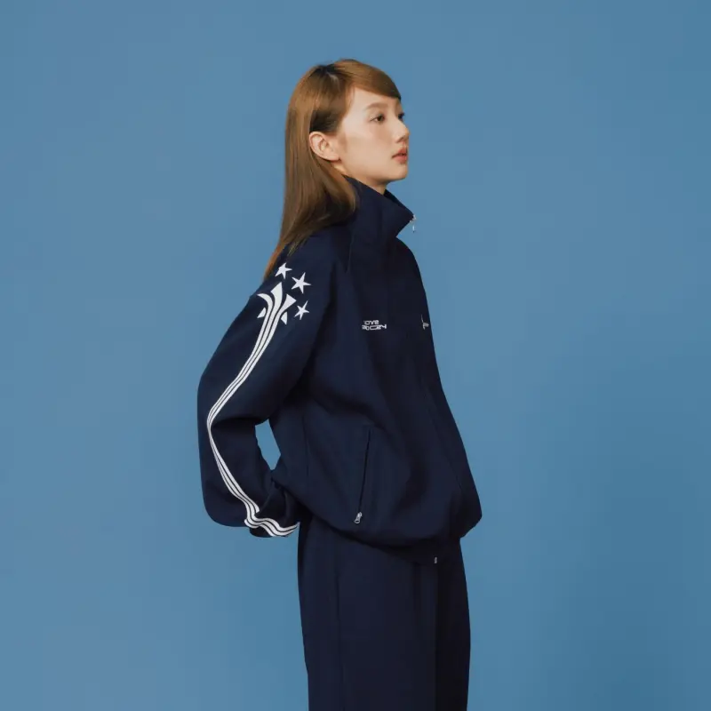 Crying Center Jackets Unisex Navy Blue-4