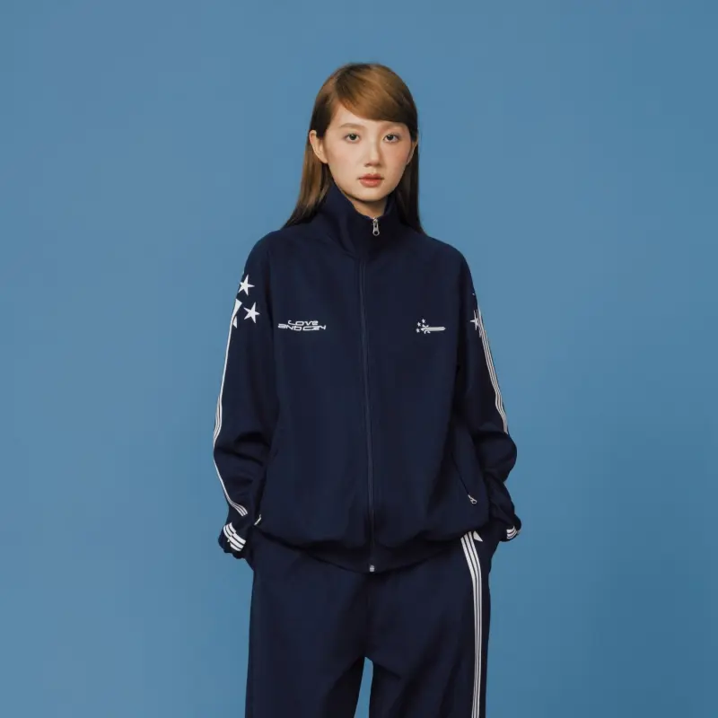Crying Center Jackets Unisex Navy Blue-2
