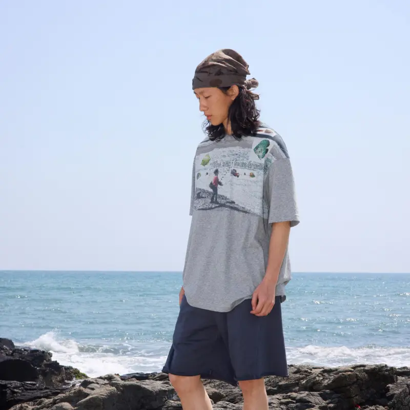 Crying Center T Shirts Unisex Light Heather Gray-3