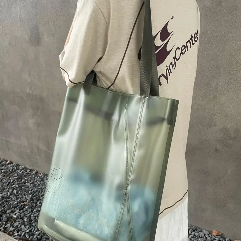 Crying Center PU Tote Handbag, Shoulder Bag Unisex Multicolor-2