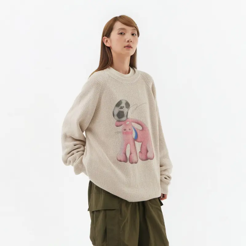 Crying Center Sweaters Unisex Beige Camel-2