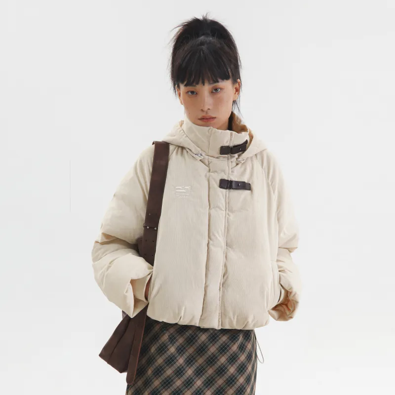 Crying Center Puffer Jackets Unisex Cream White-4
