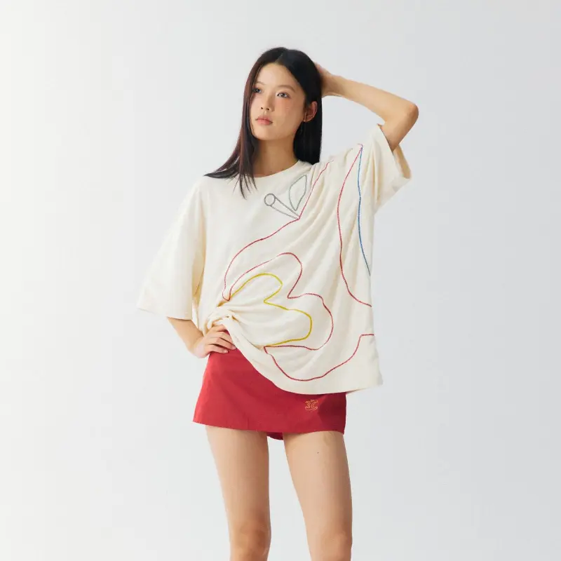 Crying Center T Shirt Unisex Apricot-5