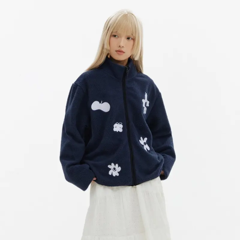Crying Center Jackets & Coats Unisex Navy Blue-6