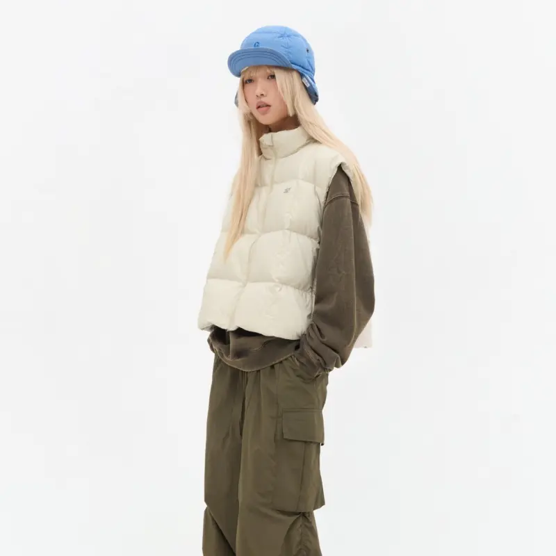 Crying Center Vest Unisex Cream White-2