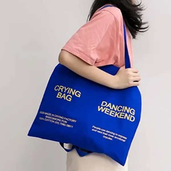 Crying Center Cotton Clutch Regular Unisex Electric Blue-2