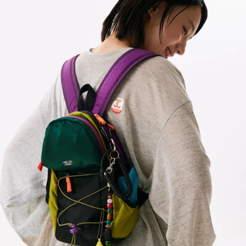 Crying Center Fabric Backpack Medium Size Unisex Multicolor-2