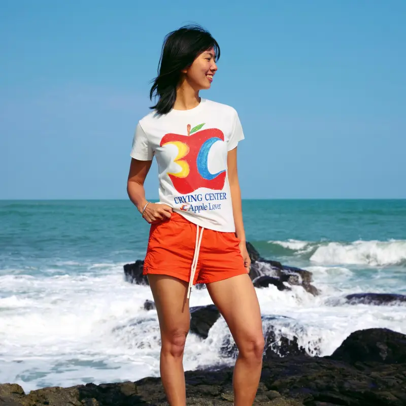 Crying Center T Shirts Women's White-2