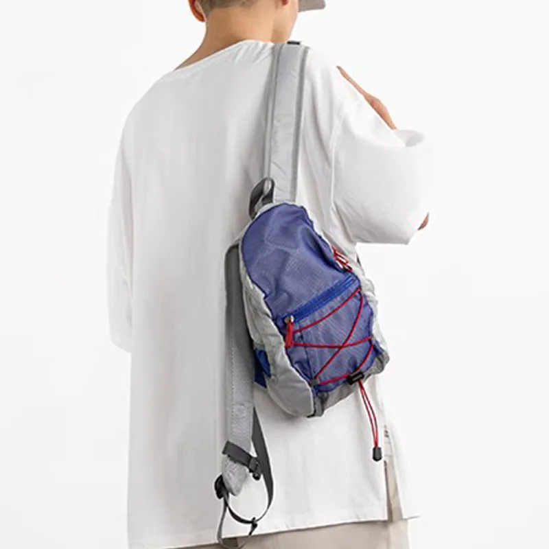 Crying Center Nylon Backpack Trumpets Unisex IKEA Blue/Light Gray Navy Blue/Light Yellow Green-8