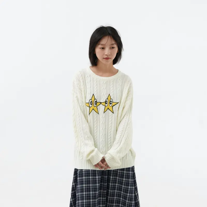 Crying Center Sweaters Unisex White-4