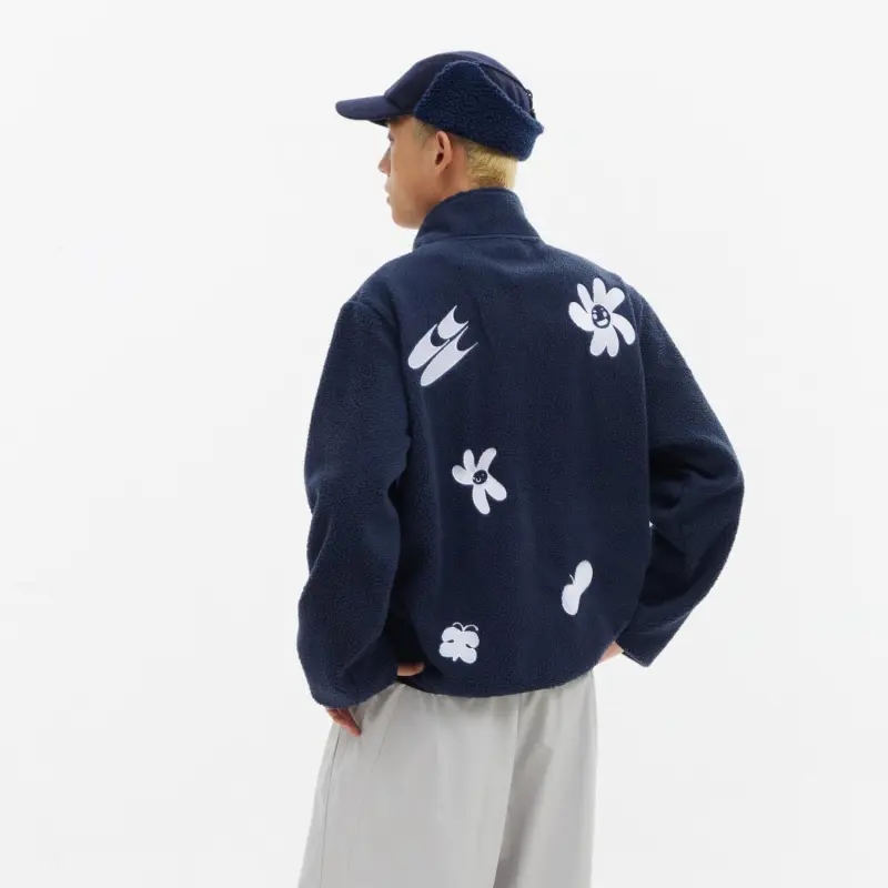 Crying Center Jackets & Coats Unisex Navy Blue-4