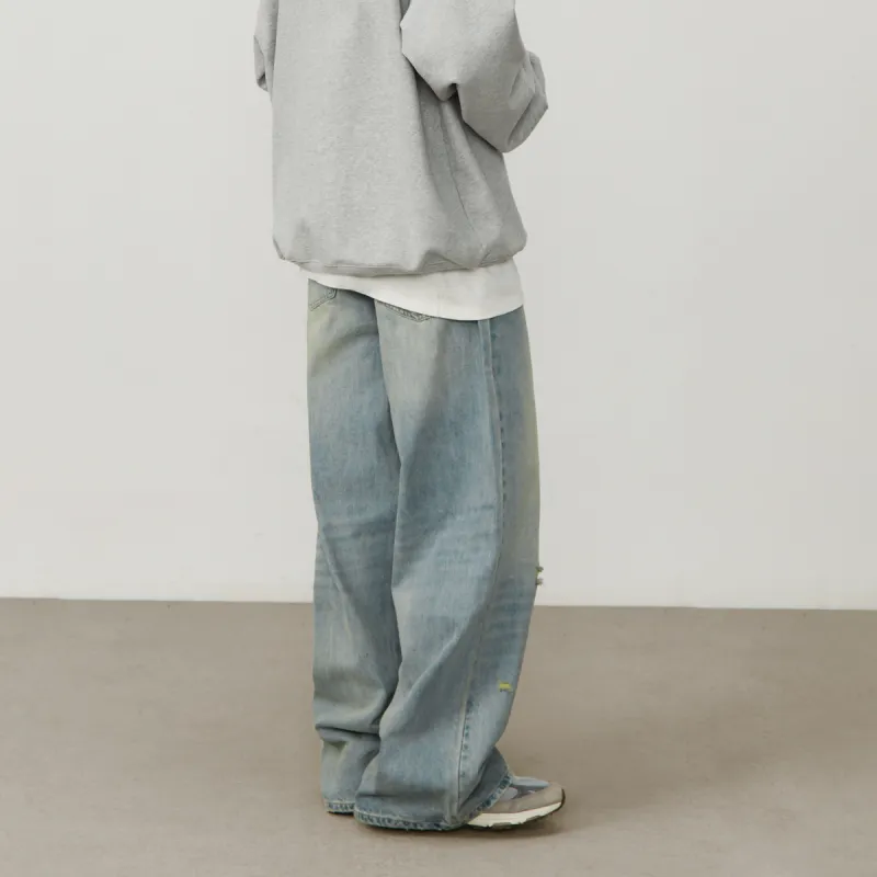 Crying Center Jeans Unisex Vintage Blue-3