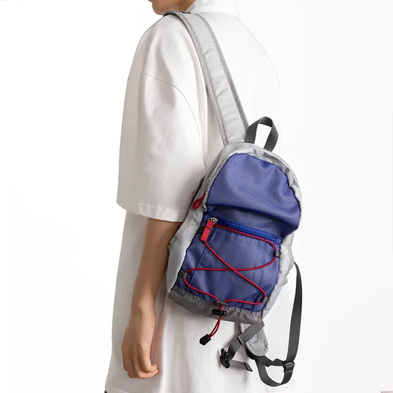 Crying Center Nylon Backpack Trumpets Unisex IKEA Blue/Light Gray Navy Blue/Light Yellow Green-7