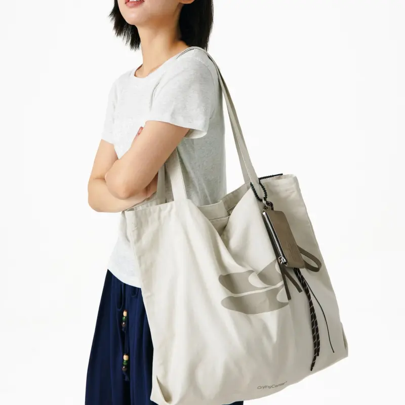 Crying Center Canvas Tote Canvas Bag, Handbag, Shoulder Bag Medium Size Women's Multicolor-2
