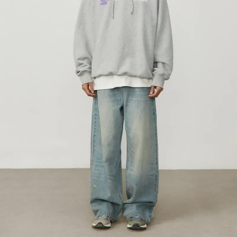 Crying Center Jeans Unisex Vintage Blue-2