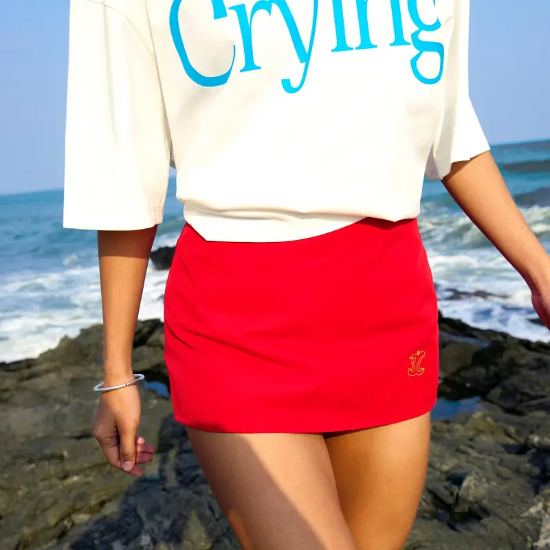 Crying Center Casual Short Skirts Women's-5