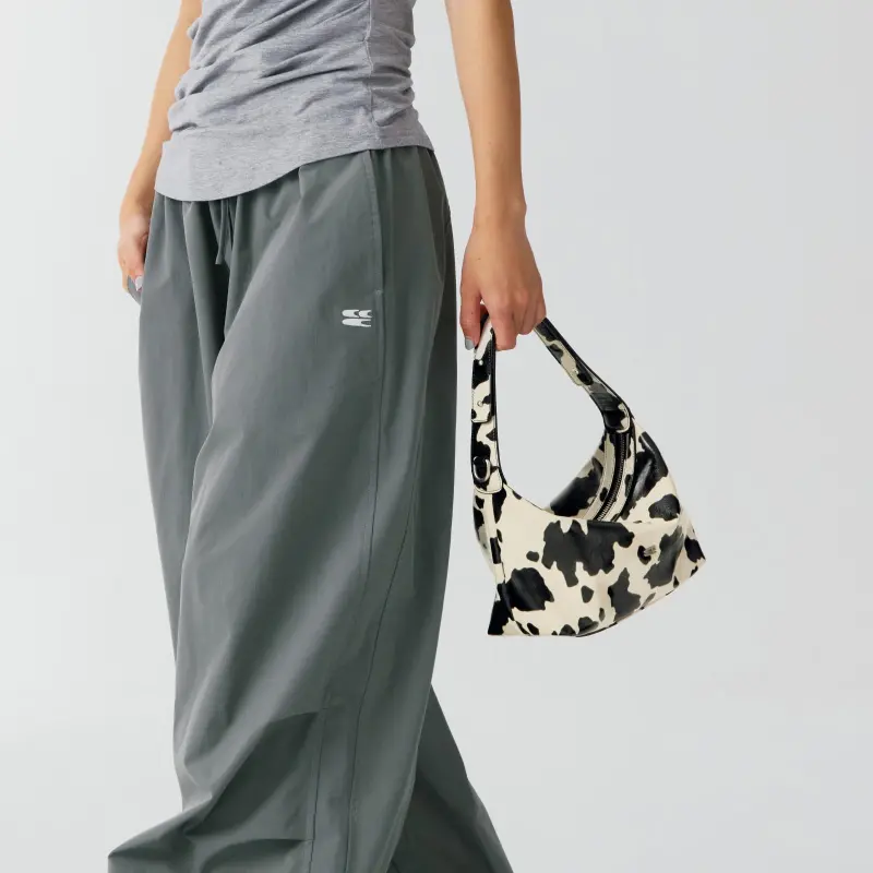 Crying Center PU Handbag, Shoulder Bag Medium Size Women's Cow Pattern-2