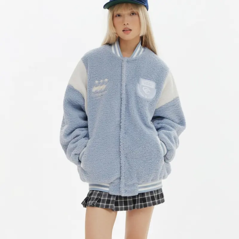Crying Center Velvet Jackets Unisex Milk Blue-3