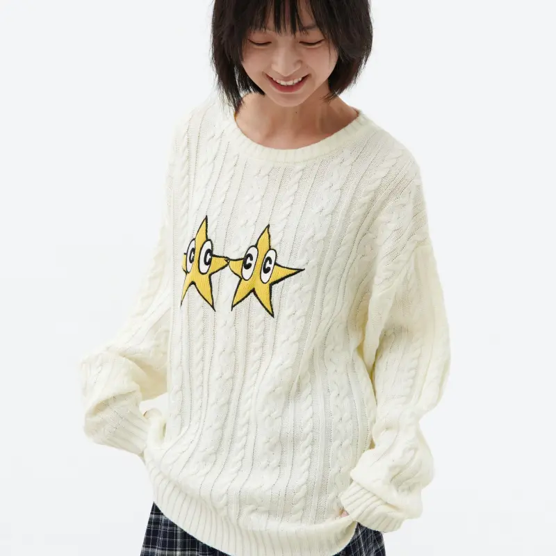 Crying Center Sweaters Unisex White-9