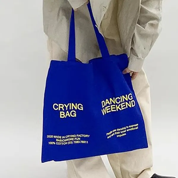 Crying Center Cotton Clutch Regular Unisex Electric Blue-1