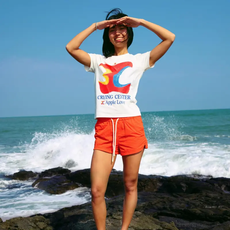Crying Center T Shirts Women's White-3