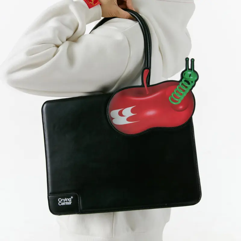 Crying Center PU Laptop Bag Regular Unisex Black-9